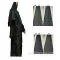 Tissu islamique musulman Rayonne PolyesterJacquard Abaya noir